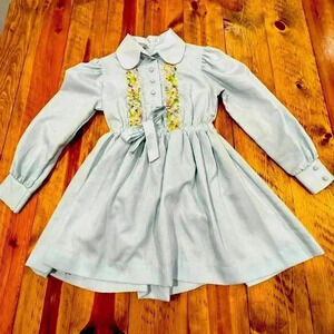 Cinderella Stop the Press Antique 1960’s little girls embroidered dress …